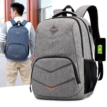 

male men 17 inch travel waterproof bag black 1680D nylon USB charging business backpack waterproof laptop bag Mochila Escolar