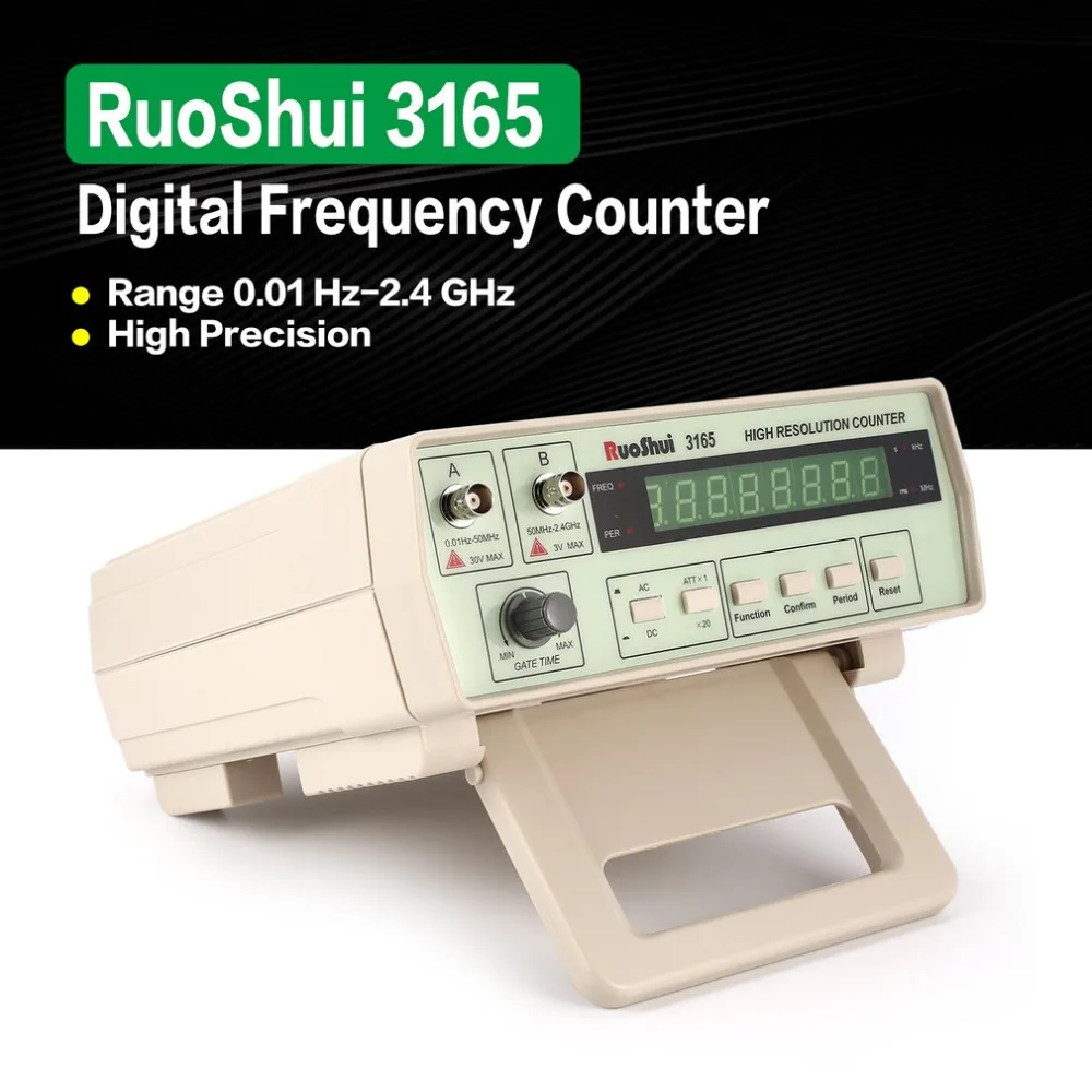 3165 Цифровой Высокоточный частотомер радиочастоты измеритель 0,01 Гц-2,4 ГГц частота монитор счетчик частоты тестер