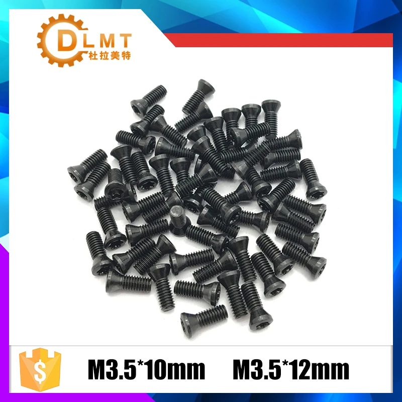 

M3.5*8mm 9mm 10mm 12mm 14mm 50Pcs Screws CNC lathe tool spare screws Torx screws