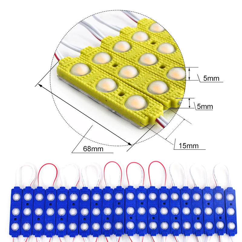 500 шт./лот SMD5730 3 светодиодный s 1,5 W инжекционного метода литья модуль Водонепроницаемый DC 12 V светодиодный рекламного освещения