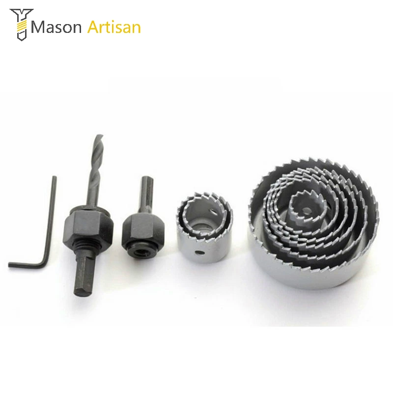 5/8/13Pcs Core Drill Bits kit Double metal wood hollow reamer bit set