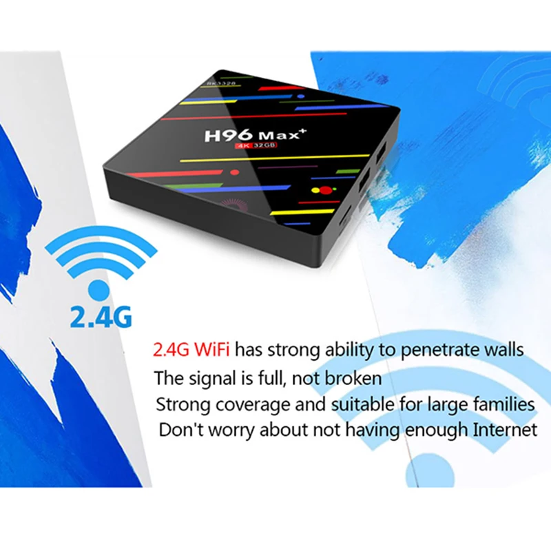 2018 H96 MAX Plus 4G 32G/64G Set Top Boxes Android 8.1 4K Ultra HD H.265 Smart TV Box USB 3.0 Dual Wifi 2.4/5.0G Set Top Box