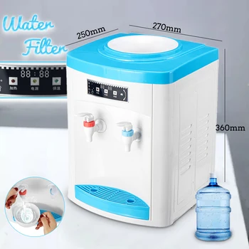 

Desktop Water Cooler Dispenser Water Filter Hot/Cold 220V 500W Removable Water Storage Drink Machine Light indicator 3 mode