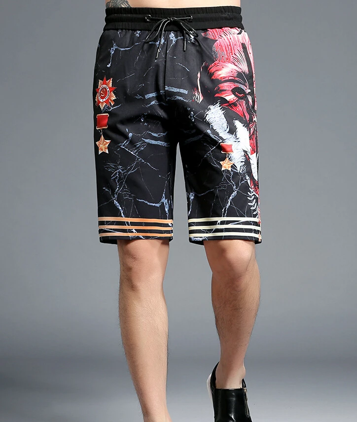 Летние хлопковые Для мужчин короткие штаны с эластичной резинкой на талии свободные короткие прямые G963