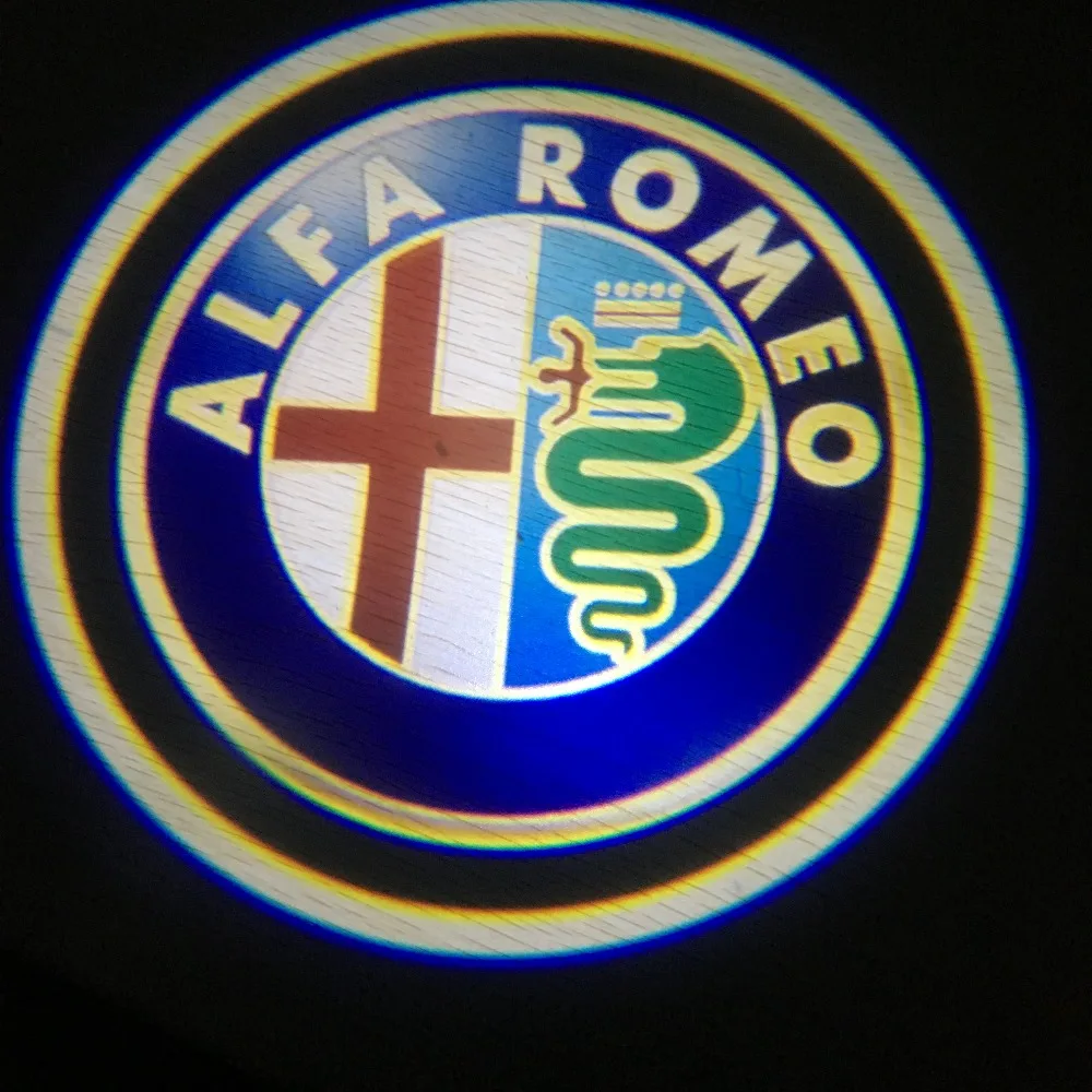 2 шт. для Alfa Romeo 159 светодиодный проектор логотипа двери автомобиля ALFA ROMEO Mito 147 156 166