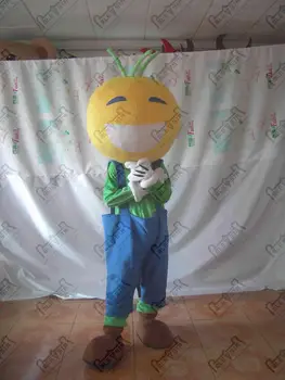 

round doll happy face mascot costumes cartoon vegetable mascot costumes