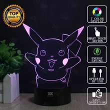 Покемон го 3D лампа чармандер Чаризард Eevee светодиодный декоративный Настольный светильник USB необычный ночной Светильник детский подарок Хуэй Юань бренд