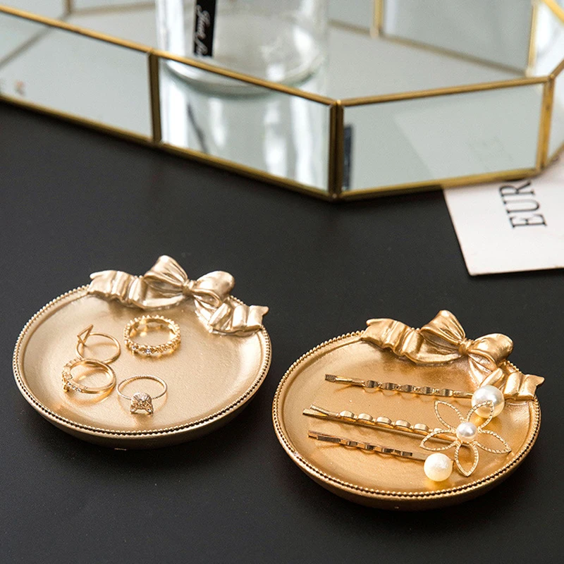  Luxury INS Resin Cosmetic Perfume Storage Tray Dish Decoration Plate Trays Gift Jewelry Ring Chic C