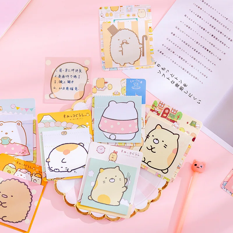 Kawaii Sumikko Gurashi липкий блокнот для заметок дневник стационарные хлопья скрапбук декоративный милый N Times Sticky