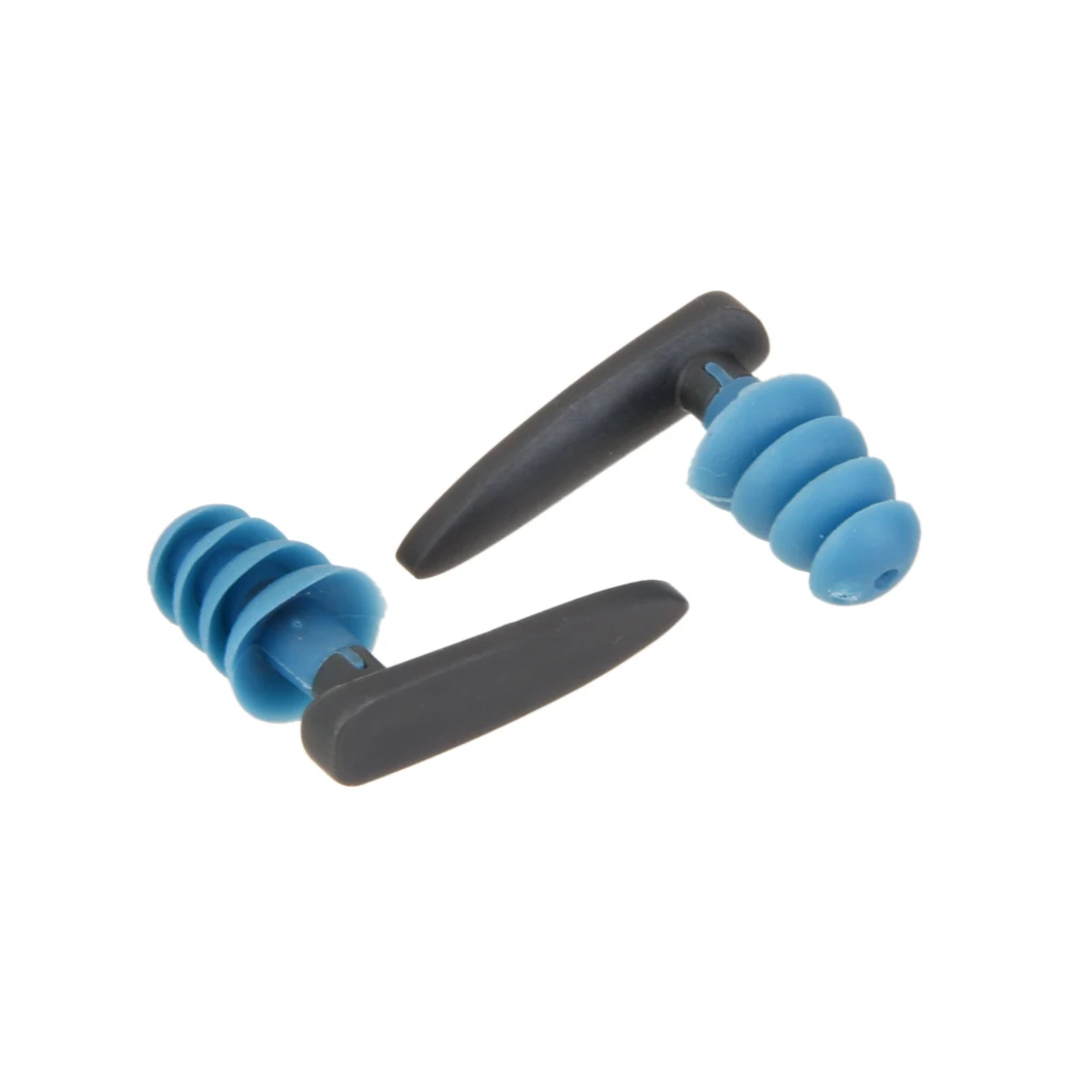 MagiDeal Swimming Diving Soft Ear Plugs Pool Sea Trainning Earplugs w/ Case Blue Water Sports Protectors 