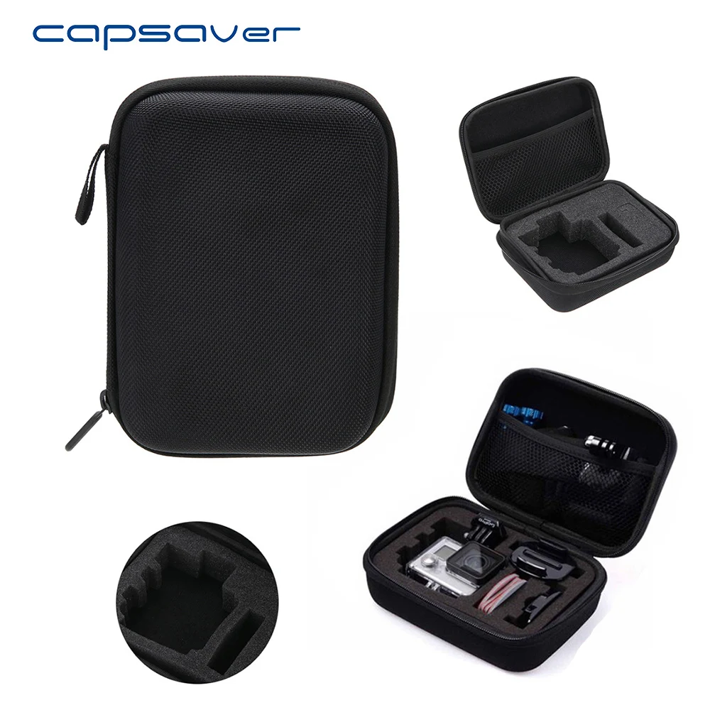 

capsaver 1pc Portable Camera Case for Gopro Hero 5 4 3 Accessorie Cover Box Carry Protective Case Anti-shock Camera Bag