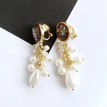 

Fashion New Designs Jewelry Shell Pearls Earrings For Women