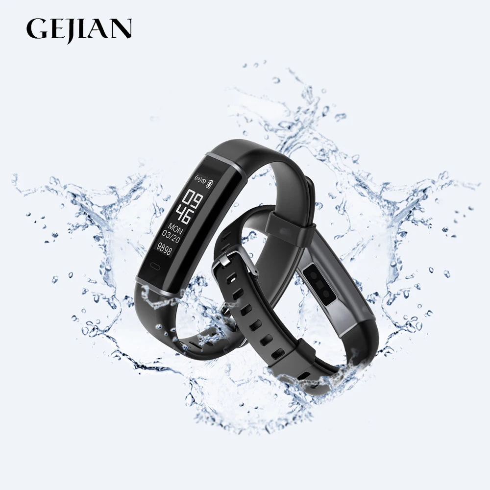 

GEJIAN new Bluetooth heart rate monitoring smart bracelet pedometer men women smart watch waterproof fitness tracker bracelet
