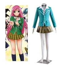 Anime Rosario and Vampire Moka Akashiya Yokai Academy Uniform Cosplay Costume Tailor Made vampire academy box set 1 6