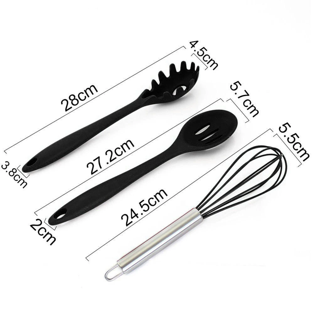 Silicone Spatula Kitchen Utensil 10Design Cooking Baking Cake Icing Mixing Tools