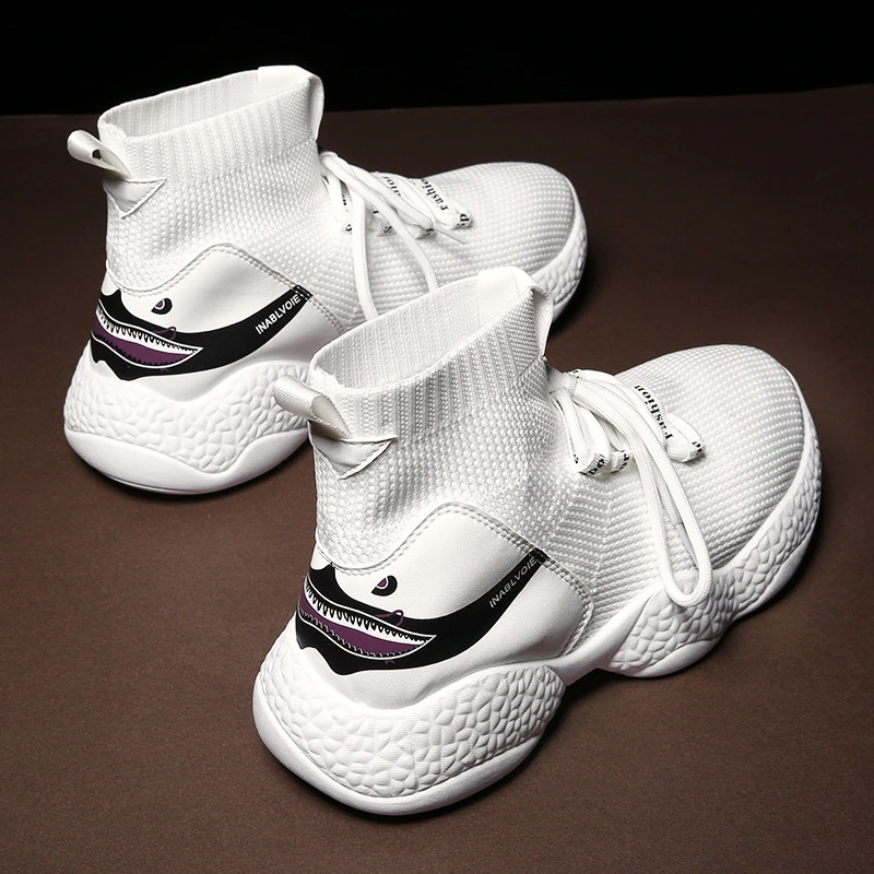 white basketball shoes with black socks