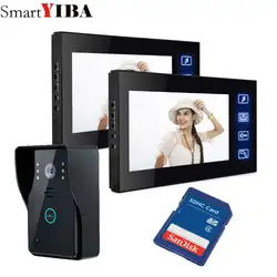 Smartyiba 7 "ЖК-дисплей цветной экран видео-дверной звонок телефон для дома громкой связи домофон Системы с Водонепроницаемый Открытый ИК Камера
