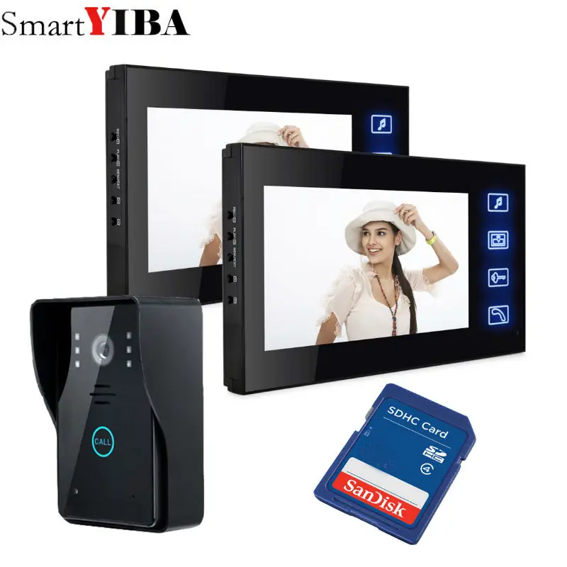 

SmartYIBA 7"LCD color screen Video doorbell door phone for home Speakerphone Intercom System With Waterproof Outdoor IR Camera