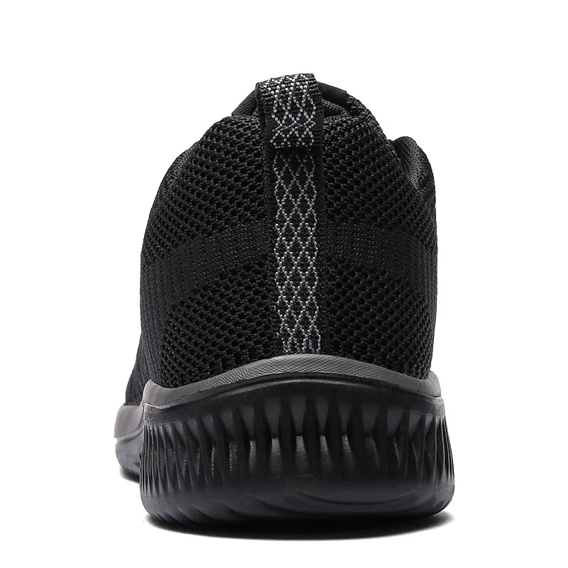 New Mesh Men Casual Shoes Lace-Up Men Shoes Summer Lightweight Comfortable Breathable Sneakers Tenis Feminino Zapatos Black uj89