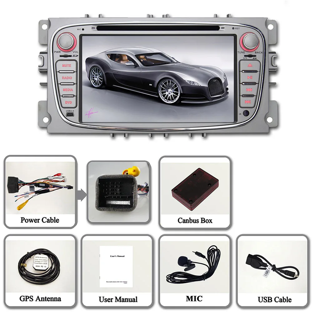 Sale 7 Inch HD Android 8.1 Car DVD Player GPS Navigation Radio Audio for Ford Focus / Mondeo / S-max / C-max / Galaxy With Canubus 5 Sale 7 Inch HD Android 8.1 Car DVD Player GPS Navigation Radio Audio for Ford Focus / Mondeo / S-max / C-max / Galaxy With Canubus 5