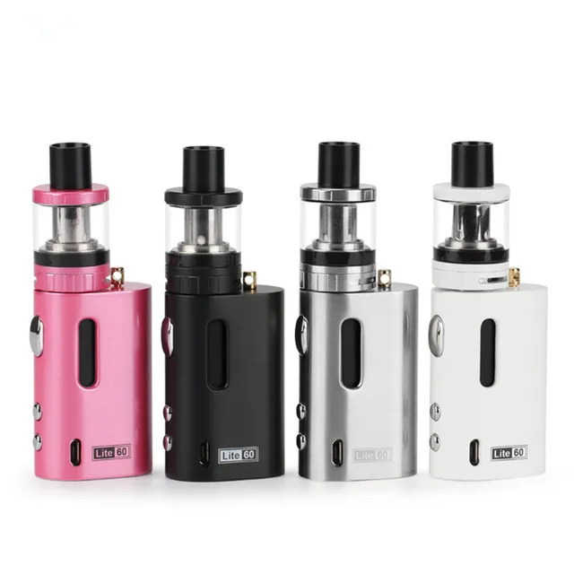 New  60w 1600mAh Battery Vape Box Mod Electronic Cigarette Kit 0.4ohm 2ml Atomizer E Cigarette Starter K