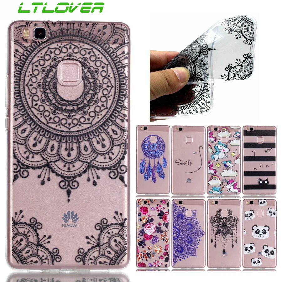 Для huawei P9 Lite крышка ультра тонкий мультфильм Мягкие TPU силиконовая задняя для