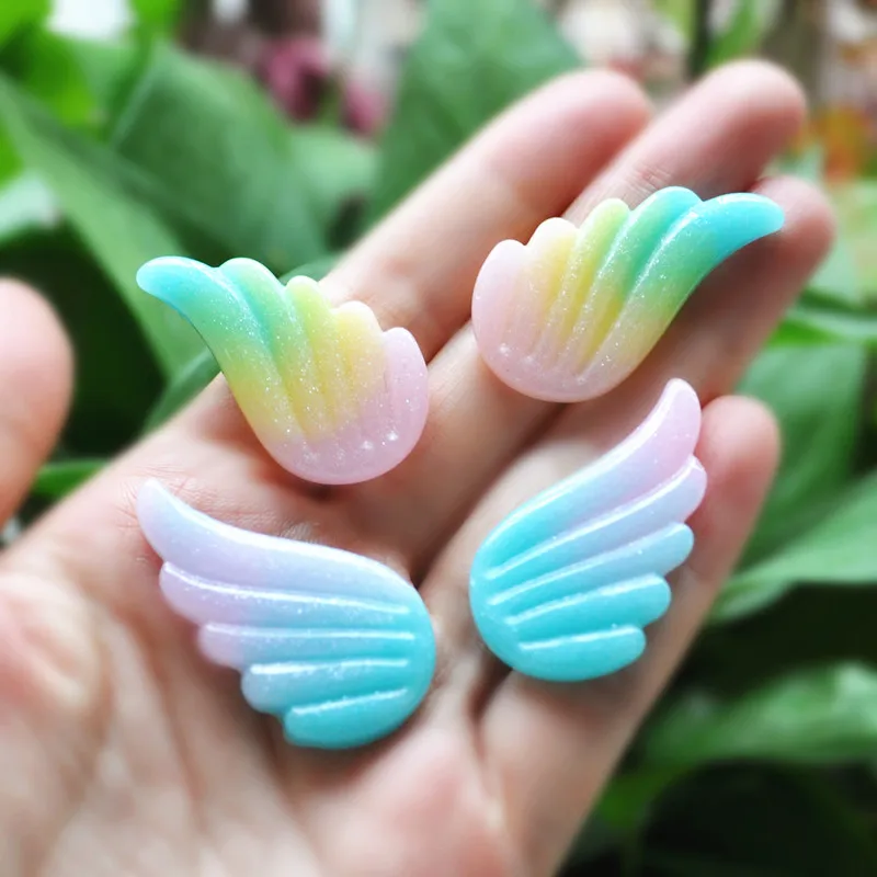 

10pcs very cute children hair decoration parts resin items flat back rainbow color for DIY decoration