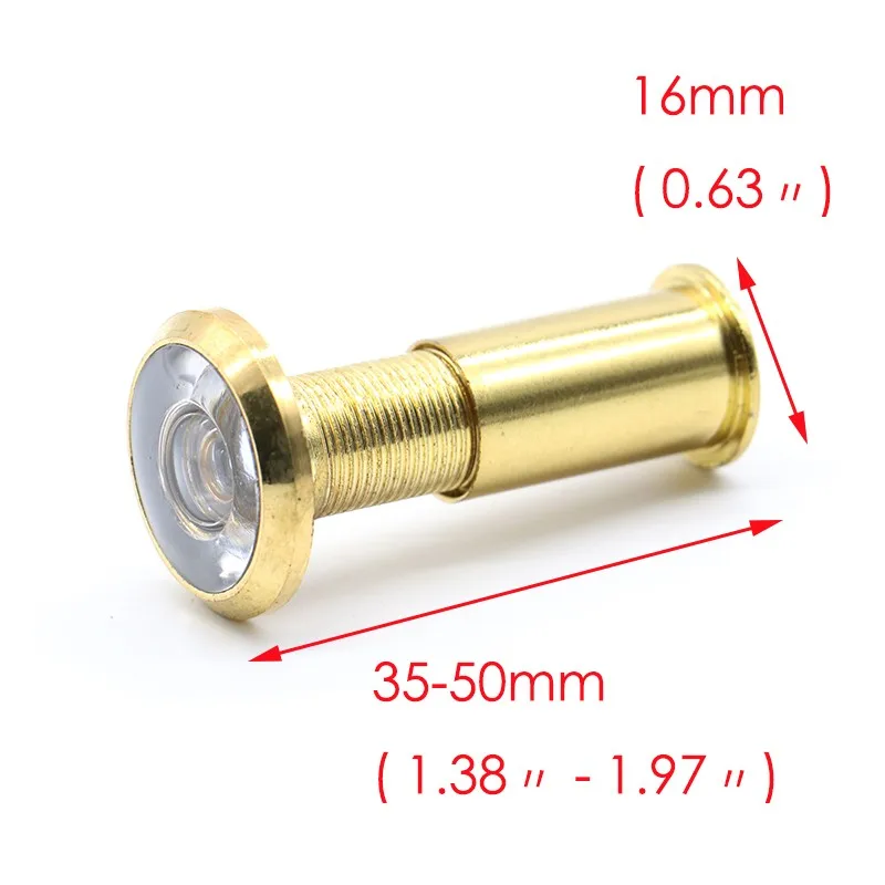 Дверной глазок с широким углом обзора 200 градусов, Безопасный Скрытый дверной Регулируемый стеклянный объектив для мебельных инструментов