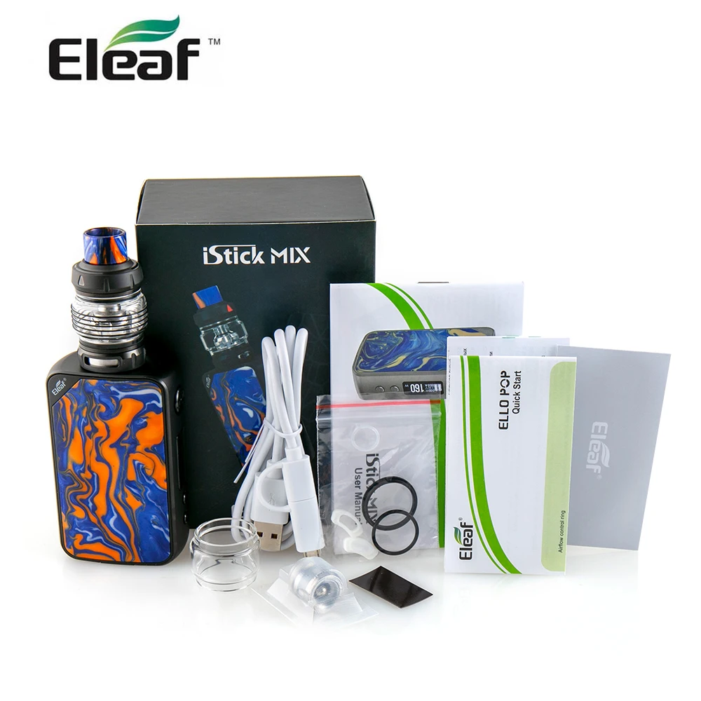 Оригинальный Eleaf iStick MIX комплект с Элло поп распылитель в 6 5 мл/2 мл Танк Выход 160W HW