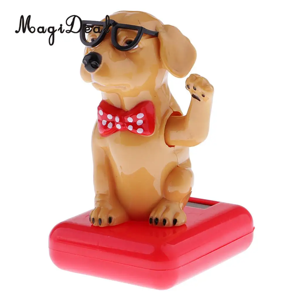 MagiDeal Solar Powered Dancing   Toy Car Ornament Bobble Head Dog Animal Toy for Home Office Desk Table Decor 10Kinds