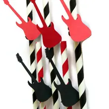 Rockstar Партии Соломка пользовательские свадьба, участия, день рождения, Детская душа, рок-н-ролл украшения. Музыка тематическая вечеринка соломы