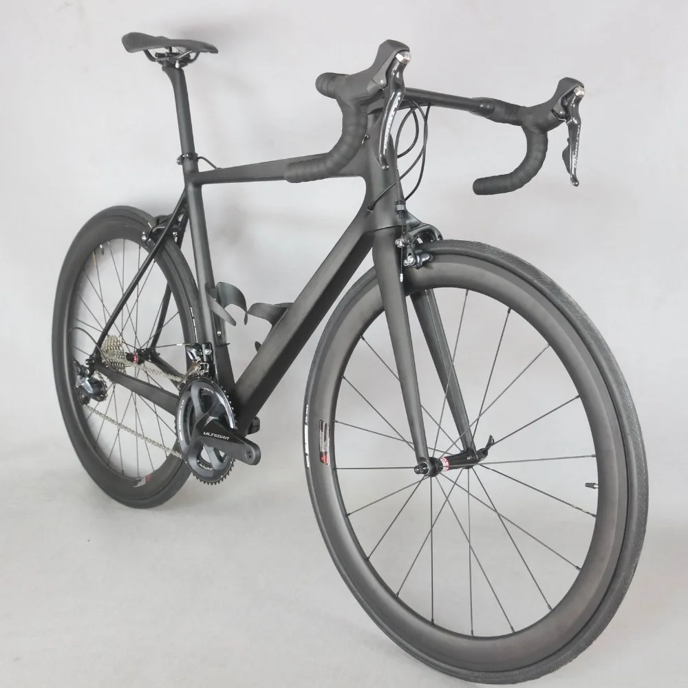 Clearance 2019 full Carbon Road Bike Complete Bicycle Carbon Cycling Road Bike with R8000 22 Speed Groupset 14