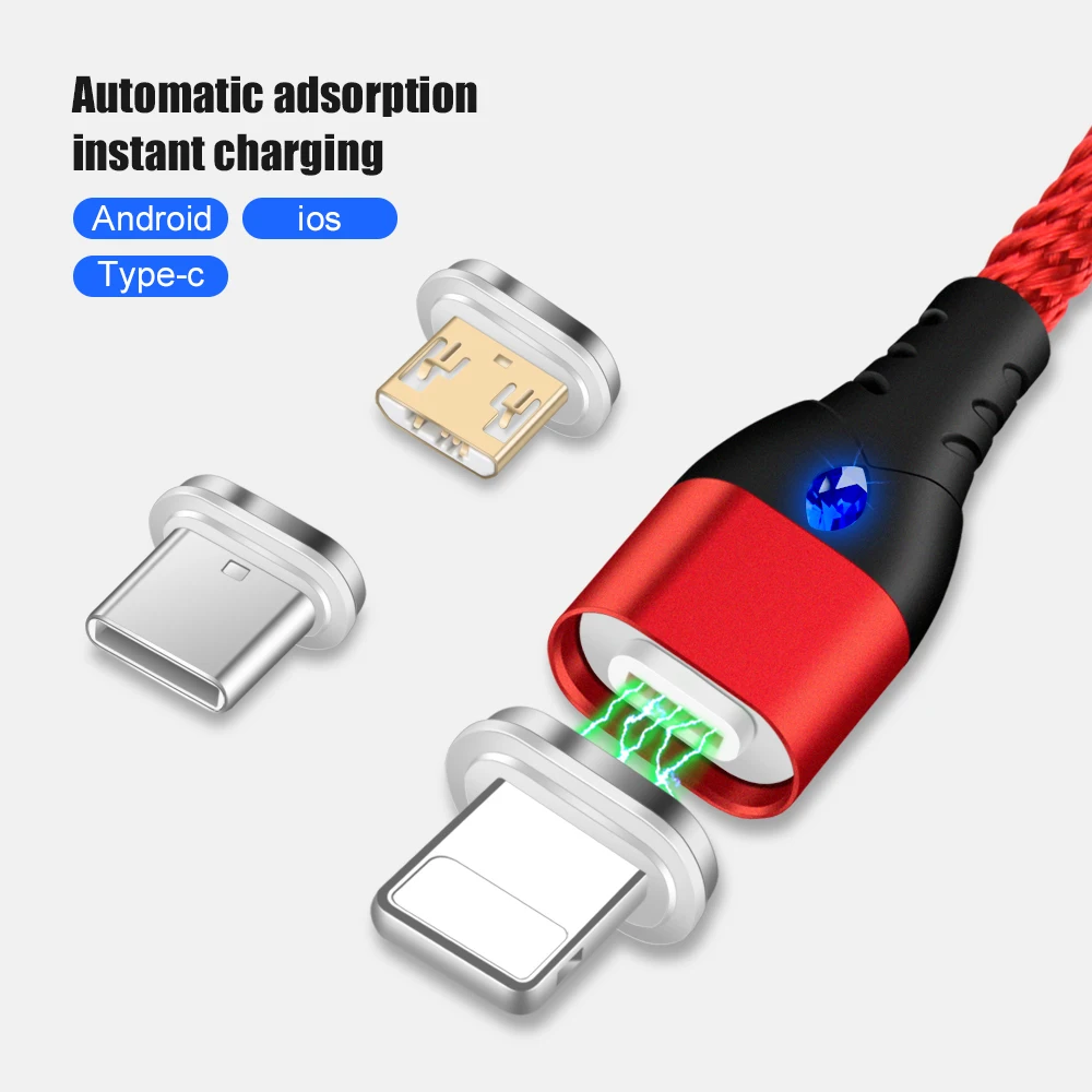 Олаф 3A Магнитный кабель для iPhone Micro usb type-C кабель адаптер Быстрая зарядка кабель для samsung xiaomi LG кабель для мобильного телефона 2 м