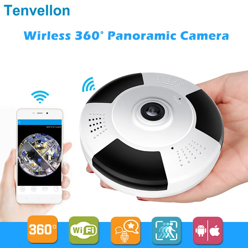 HD 960P 3D VR Wi Fi Ip камера 360 градусов рыбий глаз 1 3 мегапиксельная панорамная мини