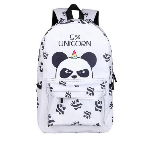 Best %5 Unicorn Students Backpack Cartoon Panda Children School Bags Backpack for Teenager Girls Book Bag Women Laptop Backpack