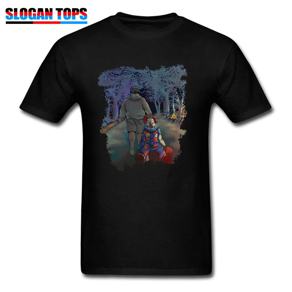 Fitness TightCustom Short Sleeve Tops & Tees ostern Day Special O Neck 100% Cotton Tee-Shirts Man Tshirts Bye Bye Clowns  Bye Bye Clowns black
