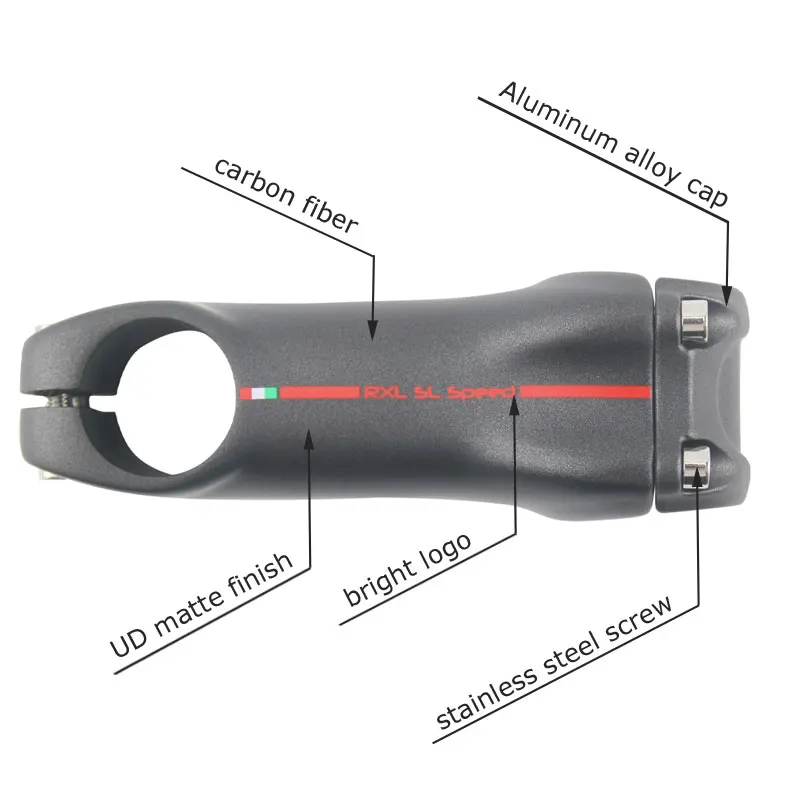 RXL SL углеродный материал Mtb стволовых 6/17 градусов горный велосипед вынос руля UD матовый красный/черный цвет слоновой кости ультра-светильник дорожный велосипедный вынос руля 28,6-31,8 мм