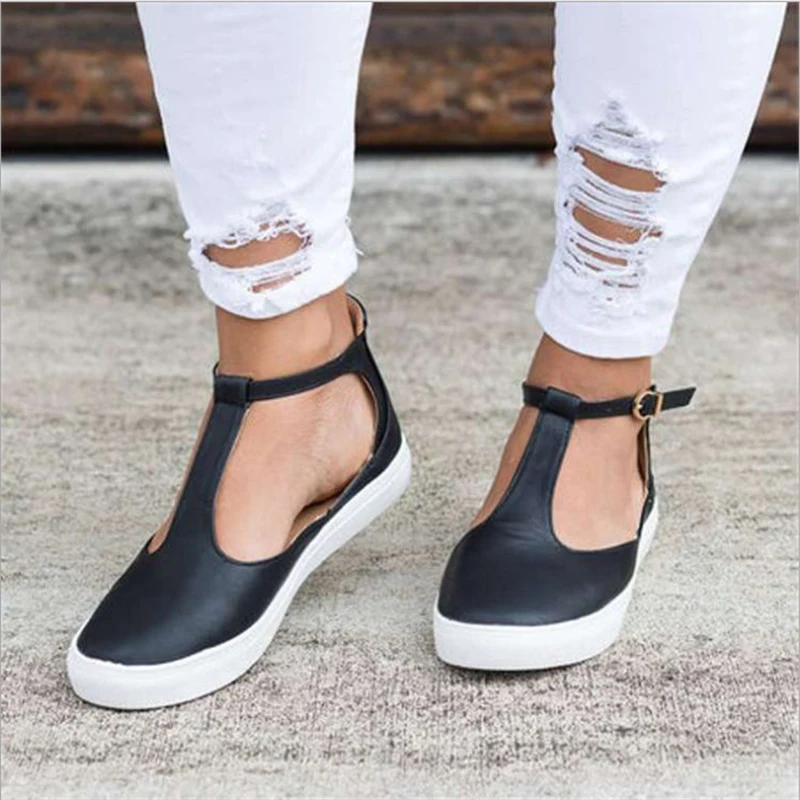 

KESMALL Vintage Women Solid Color Peep Toe Shoes Summer Casual Flat Slip-on Shoes Feminina Mujer 2019 Size 43 Women's Shoes