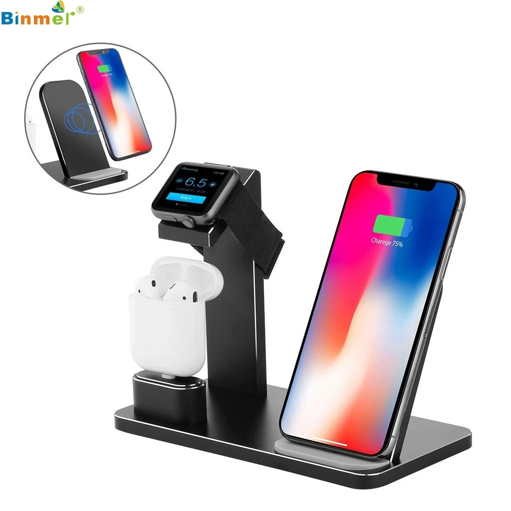 Binmer Модный популярный Qi беспроводной кронштейн зарядного устройства для iPhone