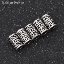 Модные lychee 5 шт. Ретро норвежский викинг руны талисманы бусины ювелирные изделия для волос борода для женщин и мужчин аксессуары