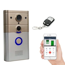 Wireless WiFi Smart Doorbell with PIR Alarm for Real-time Video & Call, Unlock, Photograph, Videotape by Mobile APP & Tablet PC