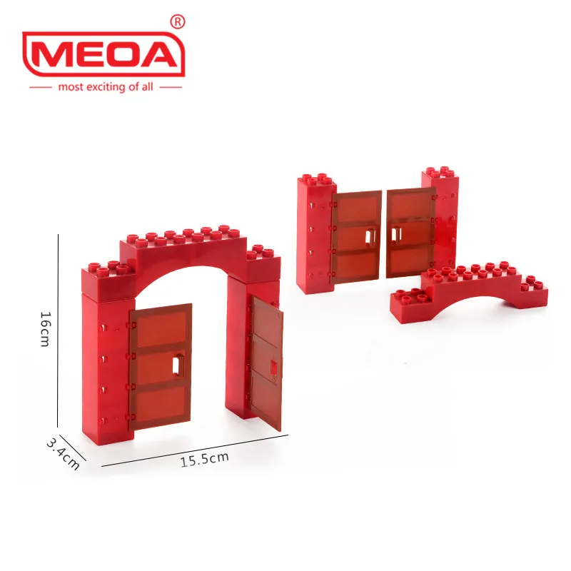 Doplo Big Size House Door Parts Window Block Amusement Park Theme Bricks For Children Toys Compatible