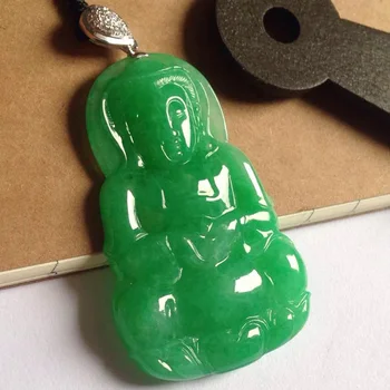 

ice Yang green guanyin pendant/