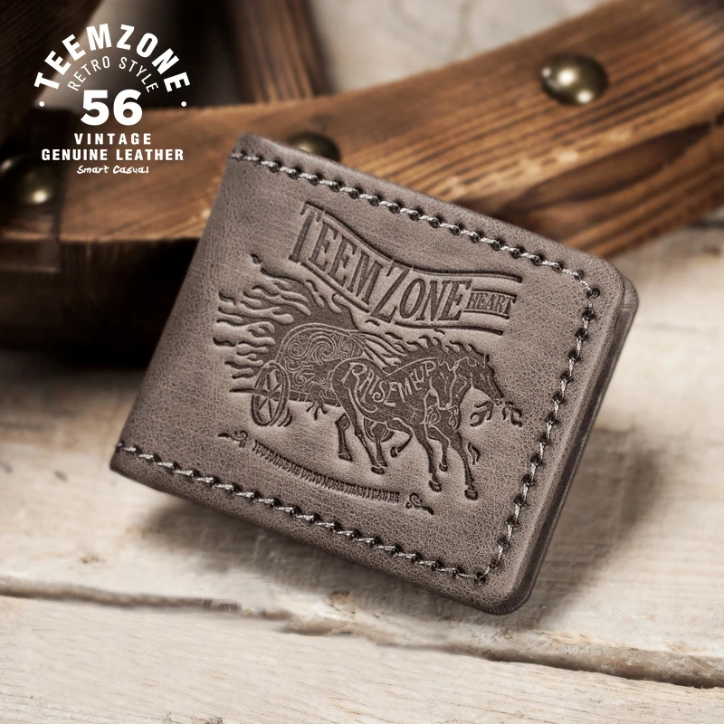 

New Brand High Quality Genuine Leather Short Men Wallet Cowhide Purse Male Fashion Real Leather Retro Man Standard Wallet j50