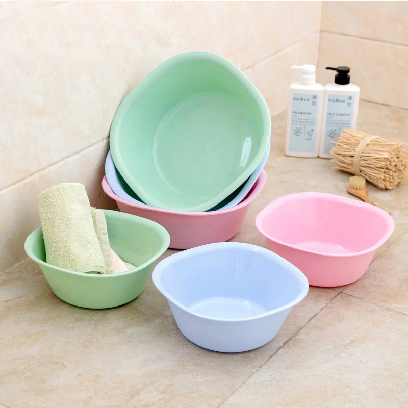 Square plastic wash basin thickened children's wash basin family size