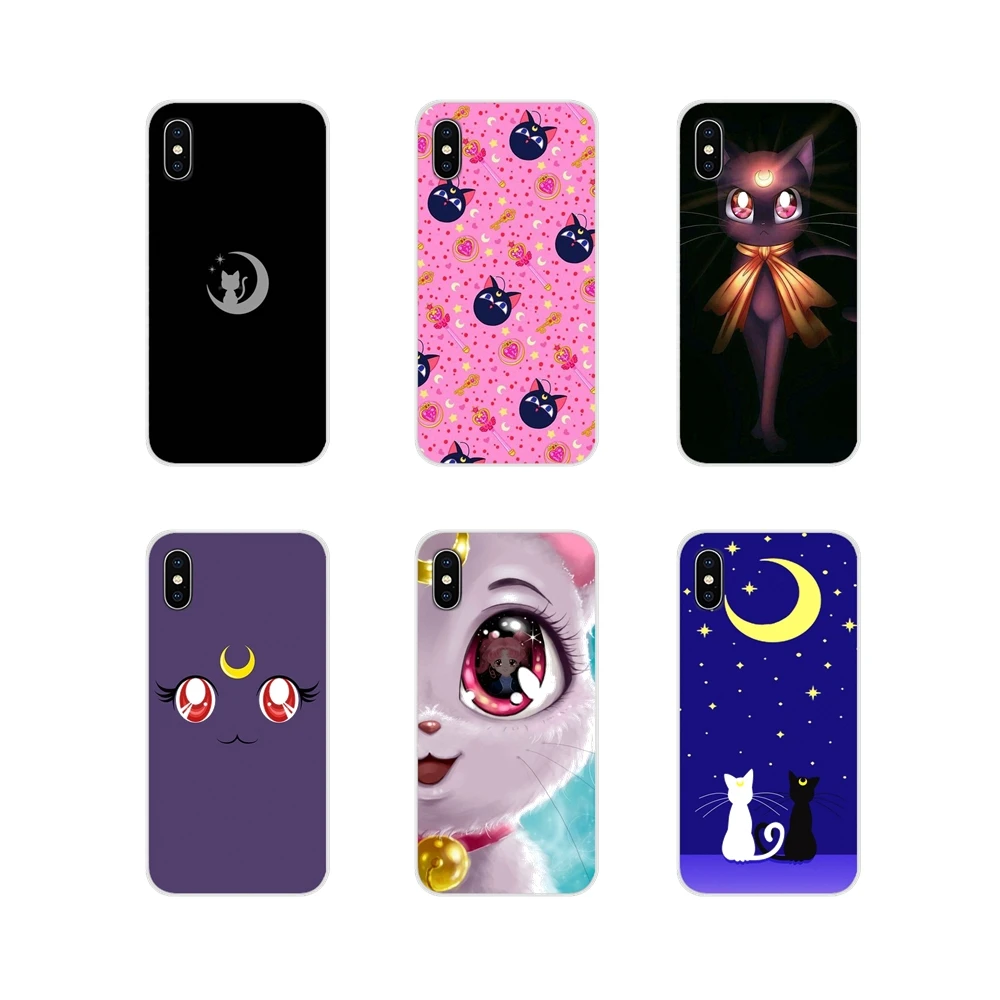 

Plus Cute sailor moon lune cat Black For Xiaomi Redmi 4A S2 Note 3 3S 4 4X 5 Plus 6 7 6A Pro Pocophone F1 Transparent Soft Cases