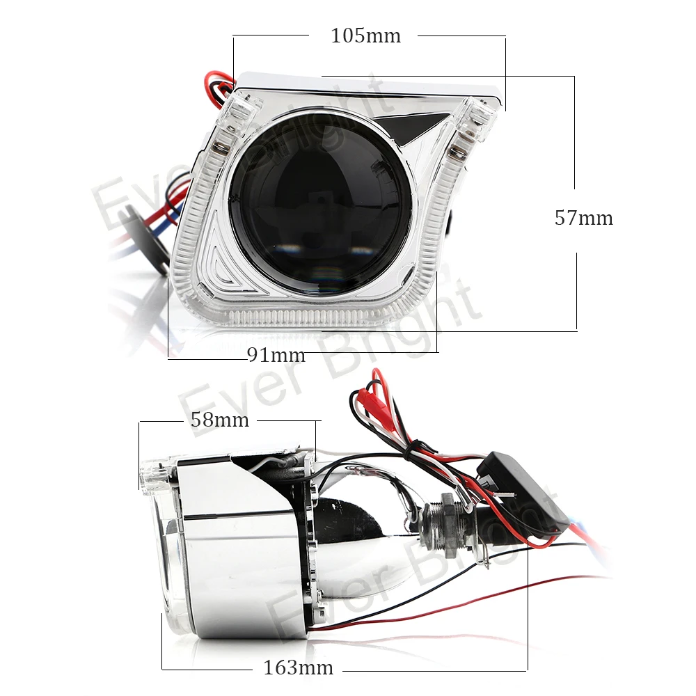 YM E Bright 1 комплект 3 дюйма 4300K 6000K 8000K HID Bi Xenon фара Объектив проектора 12 В DC 35 Вт + U