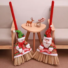 Рождественский фестиваль набор со щеткой Санта-Клаус Снеговик КУКЛА МЕТЛА Обложка для рождественской вечеринки украшения дома новогодние поставки