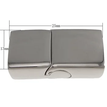 

Stainless Steel Magnetic Clasp,Beautiful Jewelry, Rectangle, oril color, 25x13x8mm, Hole:Approx 11x6mm, 20PCs/Lot, Sold By Lot