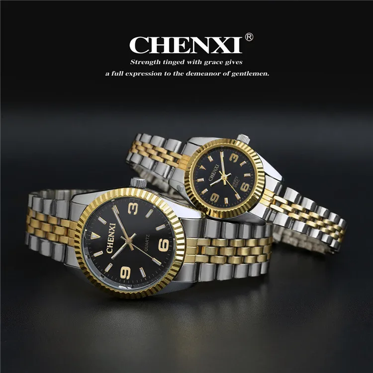 CHENXI Top Brand Watch Ladies Quartz-Watches Women& Men Simple Dial Lovers' Quartz Fashion Leisure Wristwatches Relogio Feminino
